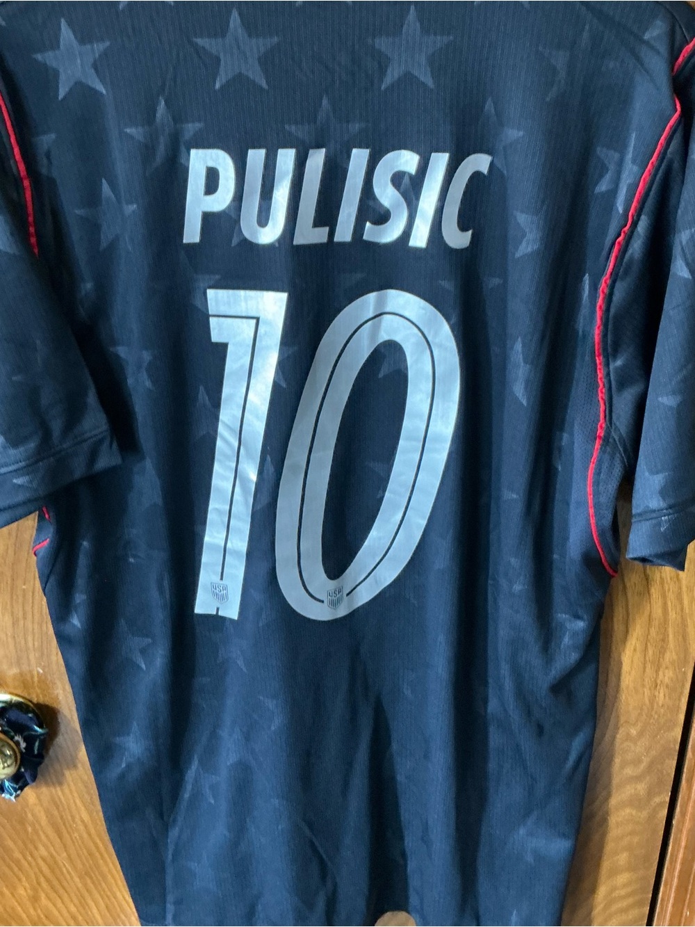 Nike Men’s #10 Black Soccer Jersey with Red Accents